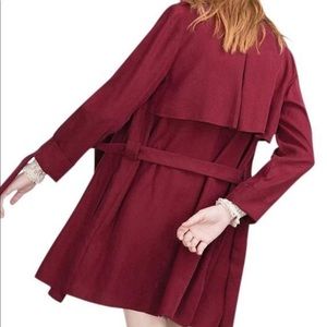 Zara light weight Trench Coat Burgundy